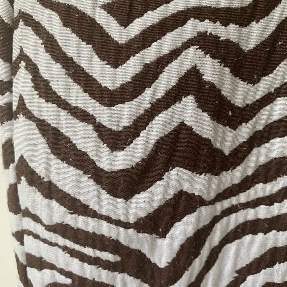 DANA BUCHMAN COTTON BLEND ZEBRA PRINT DRESS